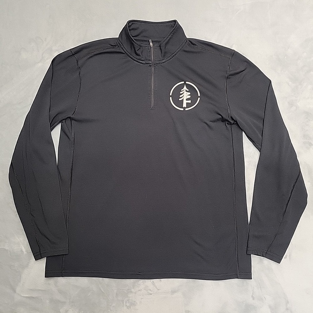 Arborwear Shirt Mens Large Black 1/4 Zip Big Twig Tree Care Pullover Performance